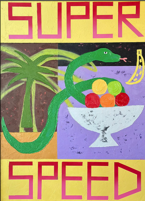 "Super Speed" - Original painting, acrylic on canvas