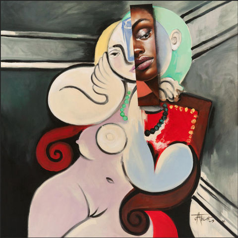 "Naeemah-to be careful" - original painting, acrylic on canvas