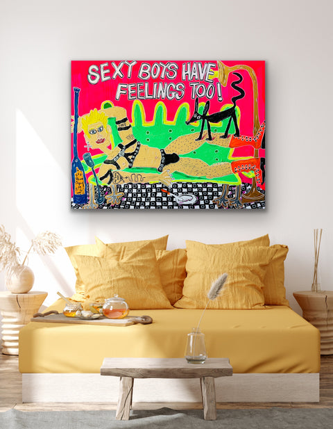 "Boys" - Originalgemälde, Acryl auf Leinwand