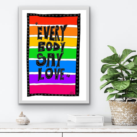 "Everybody Say Love" - Poster-Print