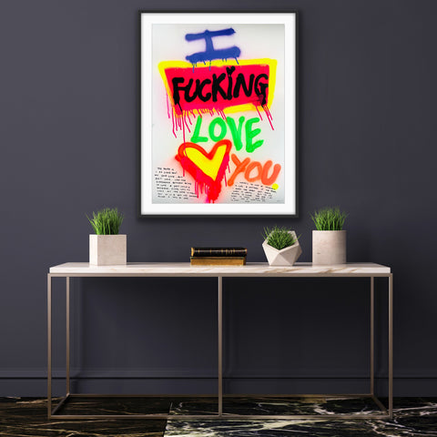 "I fucking love you" - limitierter Poster-Print