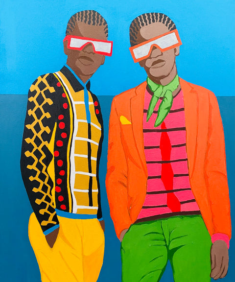 "Friends" - Originalgemälde, Acryl auf Leinwand