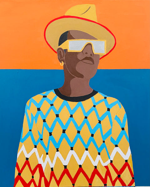 „Laduma“ – Zeitgenössische Kunst, Originalgemälde von Shakes Tembani