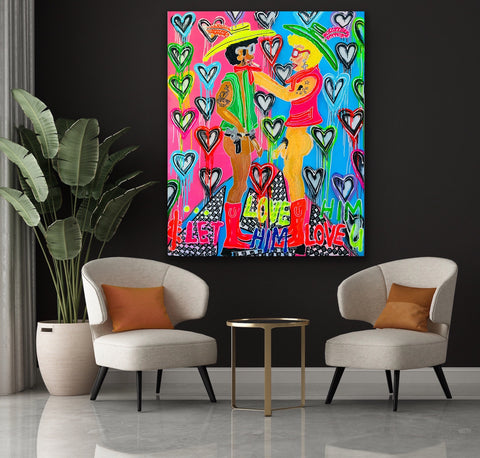 "Love Him" - Original painting, acrylic on canvas