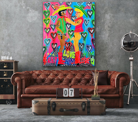 "Love Him" - Original painting, acrylic on canvas