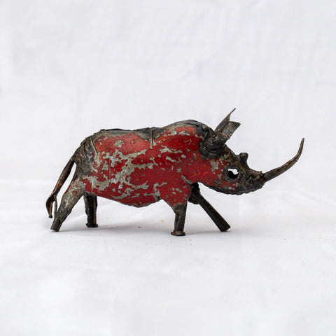 Metallskulptur Nashorn - Mini