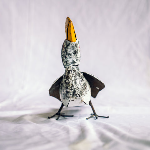 "Nashornvogel" - Metallskulptur