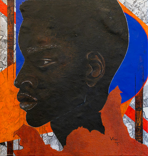 "World in Your Head" - Originalgemälde, Acryl auf Leinwand