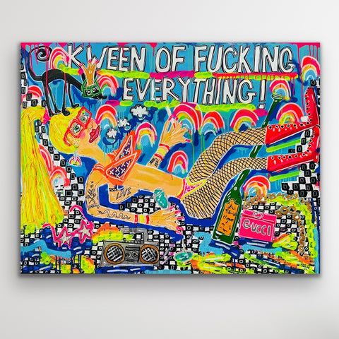 "Yes Kween" - Originalgemälde, Acryl auf Leinwand