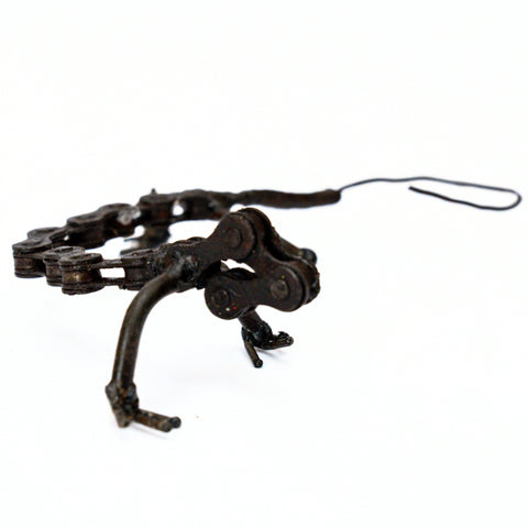 Metal sculpture lizard - small