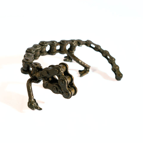 Metal sculpture lizard - large