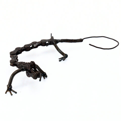 Metal sculpture lizard - small