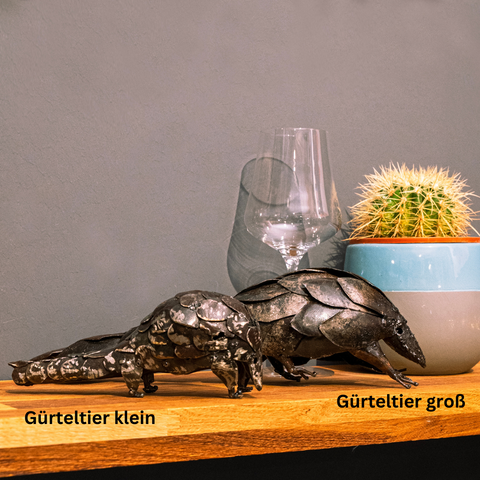 Metal Sculpture Armadillo - Large