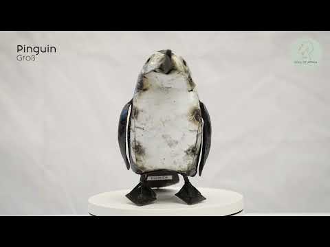 Metallskulptur Pinguin - Groß