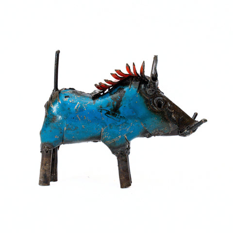 Metal Sculpture Warthog - Mini Colorful