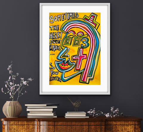 "The Heart" - Originalgemälde, Acryl auf Papier