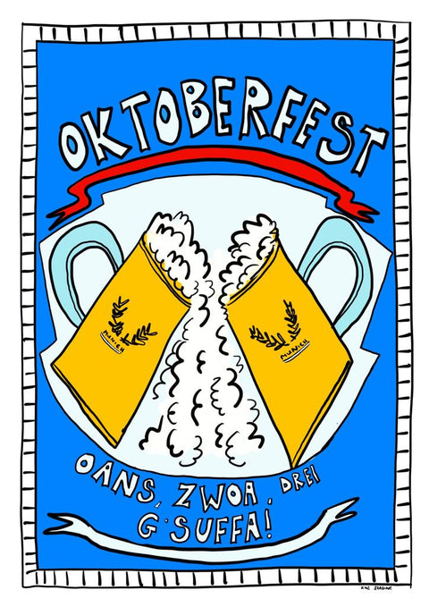 "One, two, three, drunk!" - limited poster print