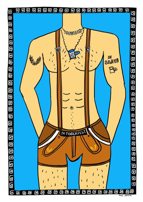"Oktoberfest Bua" - limited poster print