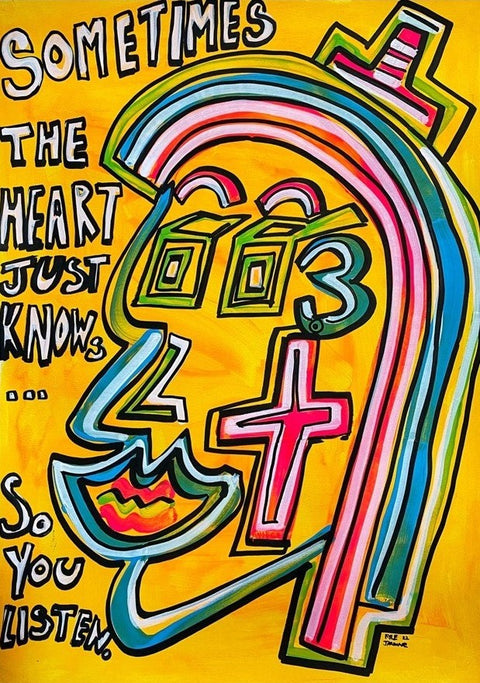 "The Heart" - Original painting, acrylic on paper