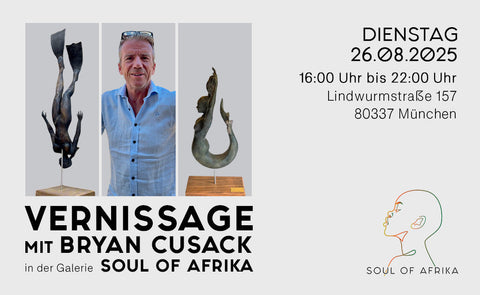 Treibholz wird Kunst: Star-Bildhauer Bryan Cusack live am 26.08. in der Galerie SOUL OF AFRIKA