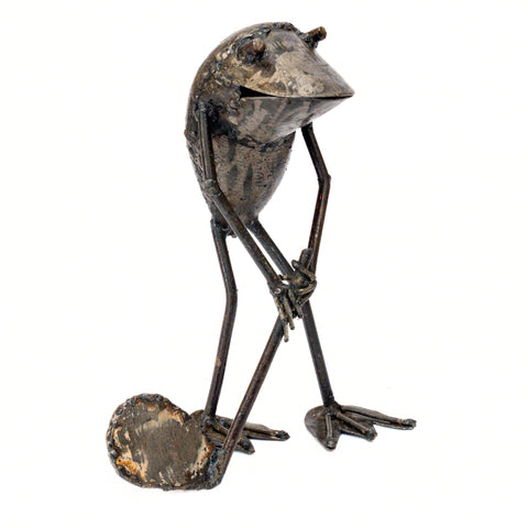 Metallskulptur Frosch