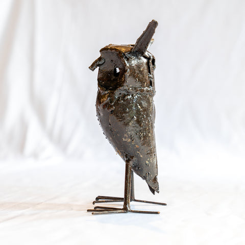 Metal sculpture owl