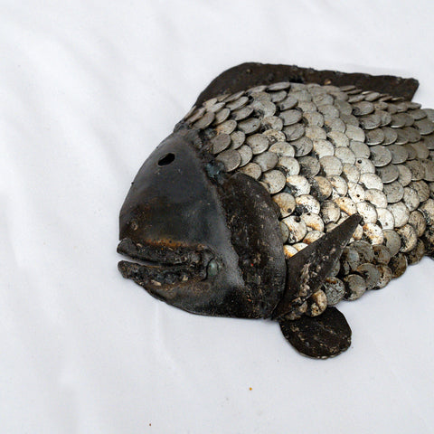 Metallskulptur Fisch