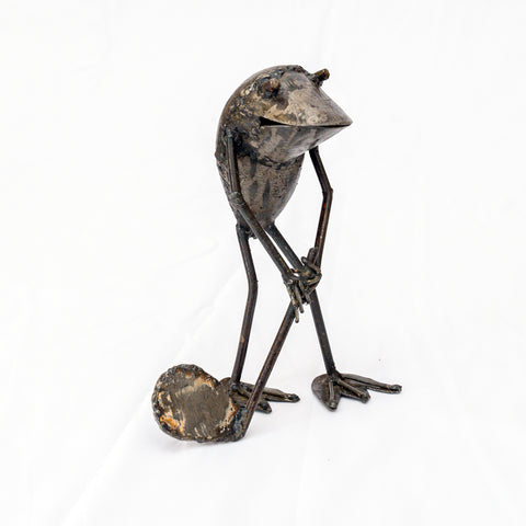 Metallskulptur Frosch