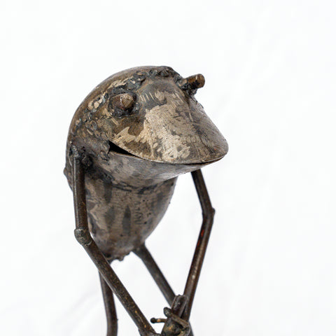 Metallskulptur Frosch