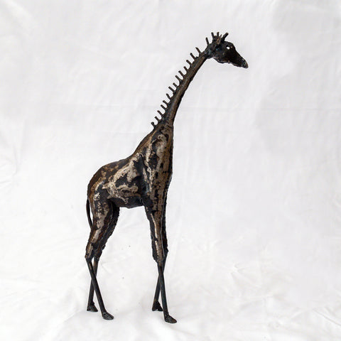 Metallskulptur Giraffe - Klein Schwarz