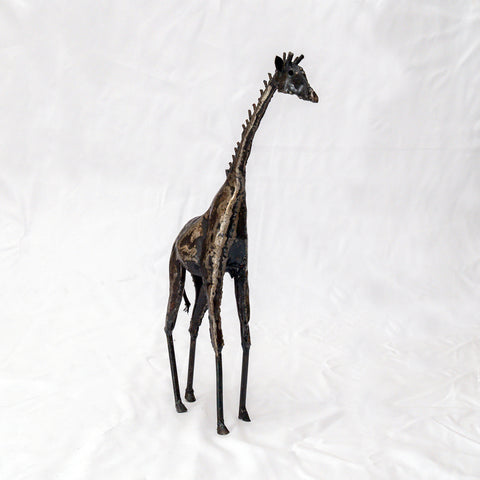 Metallskulptur Giraffe - Klein Schwarz