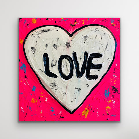 Auf Anfrage - "Life, love, luck" - Originalgemälde, Acryl auf Leinwand