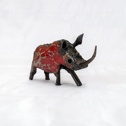 Metallskulptur Nashorn - Mini