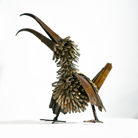 Metallskulptur Nashornvogel