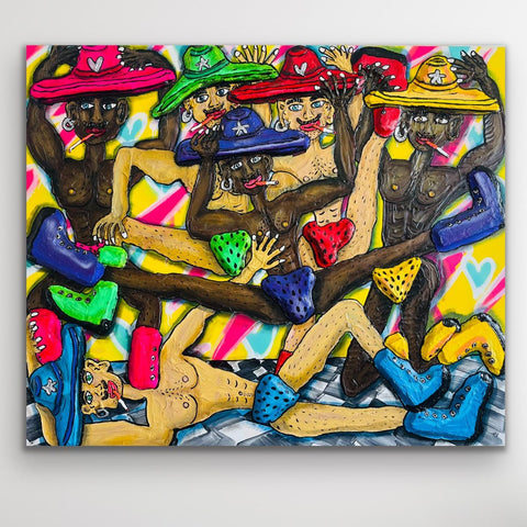 "Good Fortune" - Original painting, acrylic on canvas