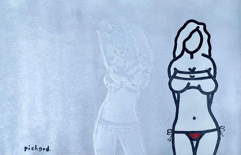 "Silver Mandy" - Graffiti Spraypaint auf Papier