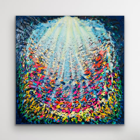 Auf Anfrage - "Vault of the Sea" - Originalgemälde, Acryl auf Leinwand