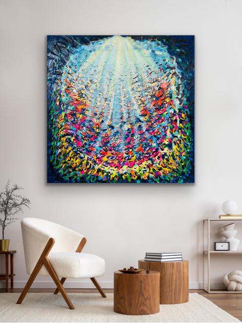Auf Anfrage - "Vault of the Sea" - Originalgemälde, Acryl auf Leinwand