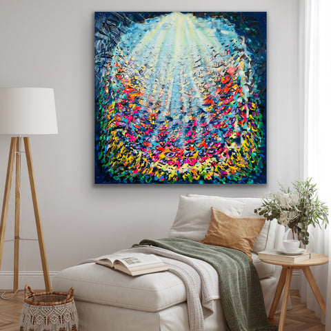 Auf Anfrage - "Vault of the Sea" - Originalgemälde, Acryl auf Leinwand