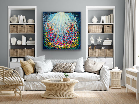 Auf Anfrage - "Vault of the Sea" - Originalgemälde, Acryl auf Leinwand
