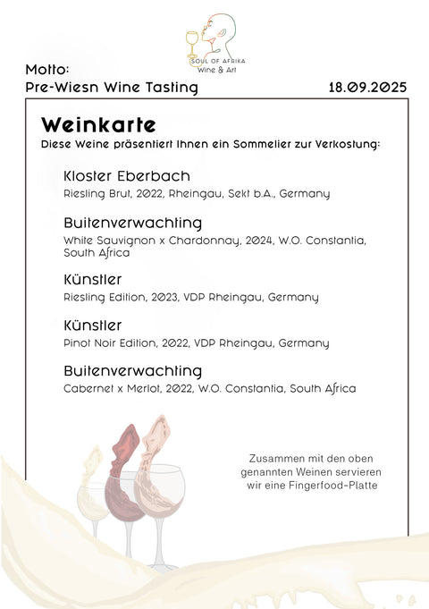 Tickets - Pre-Wies’n Wine Tasting am 18.09.2025