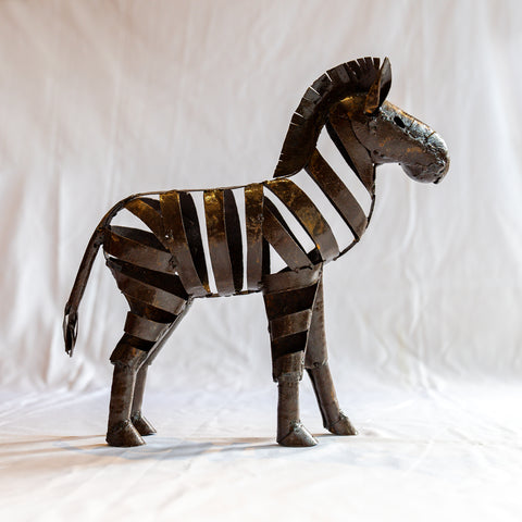 "Umgibeli Osemigqeni" - Metallskulptur Zebra