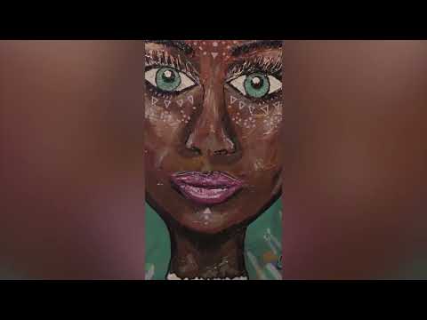 "Afro Empress" - Orginalgemälde, Acryl auf Leinwand