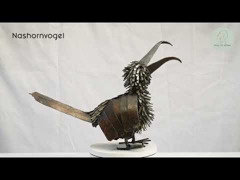 Metallskulptur Nashornvogel