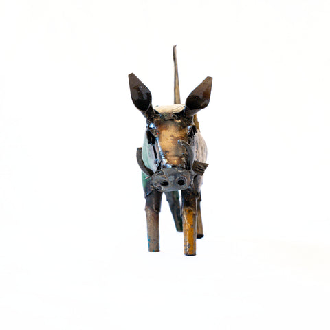 Metal sculpture warthog - small colorful